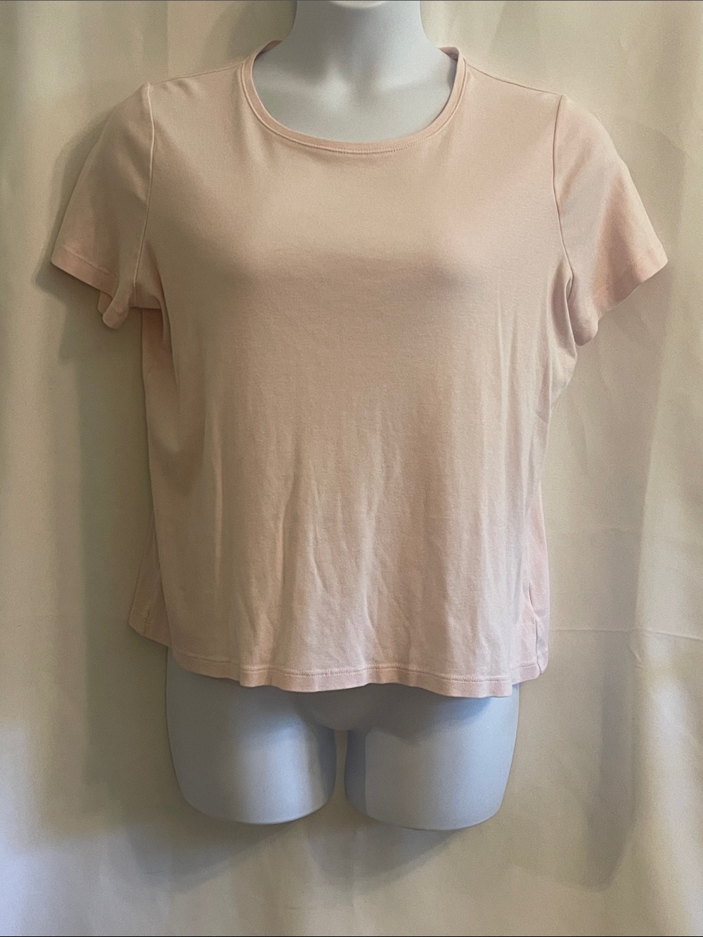 Talbots Light Pink Short-Sleeve Crewneck Tee 1x